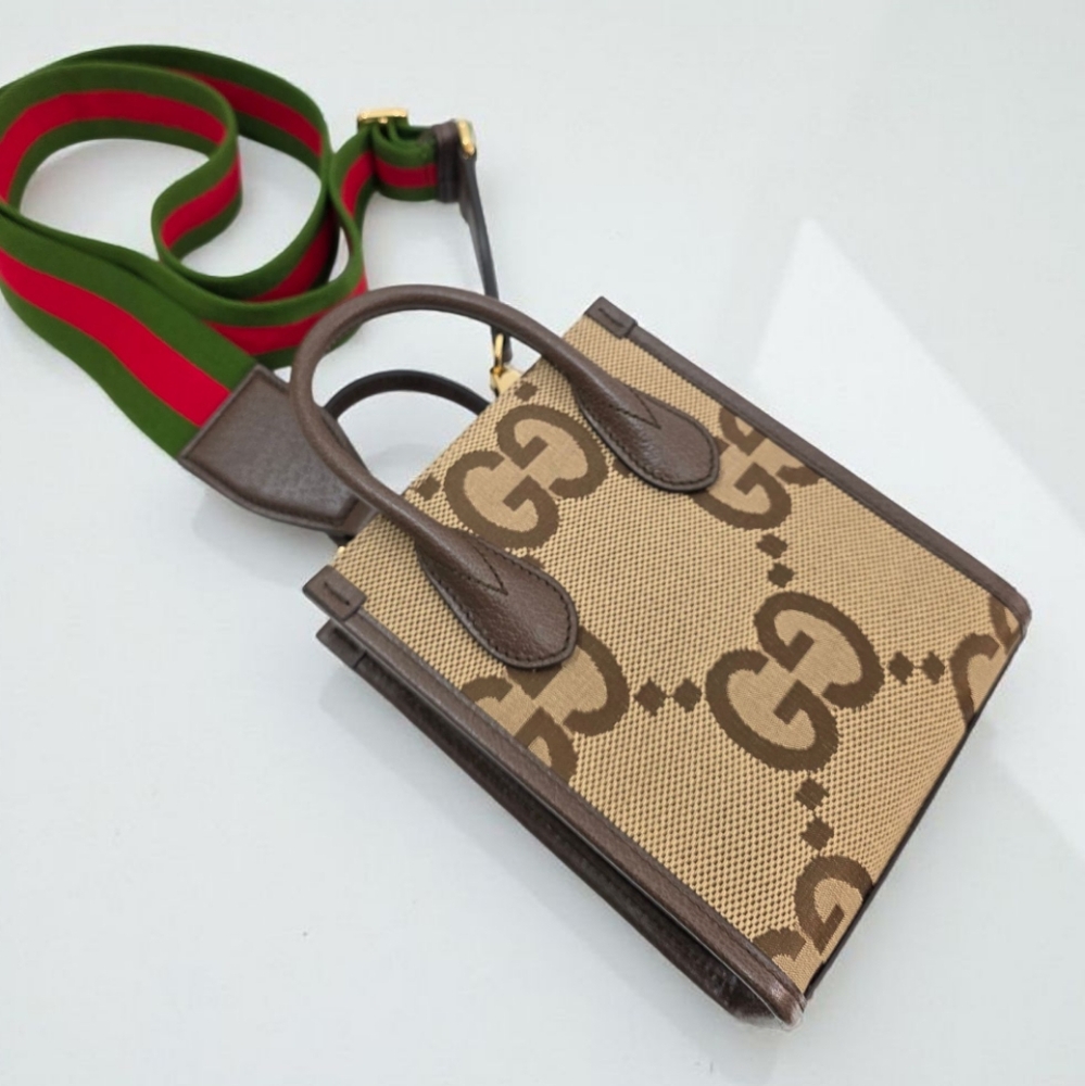 ✨️Brand New Gucci Jumbo Dollar Web Mini Vertical Tote - Picture 3 of 12
